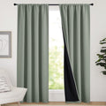 NICETOWN 100% Blackout Curtains 84 inches Long, Thermal Insulated & Noise Blocking Out Drapes for Baby Room Window, Guest Room L