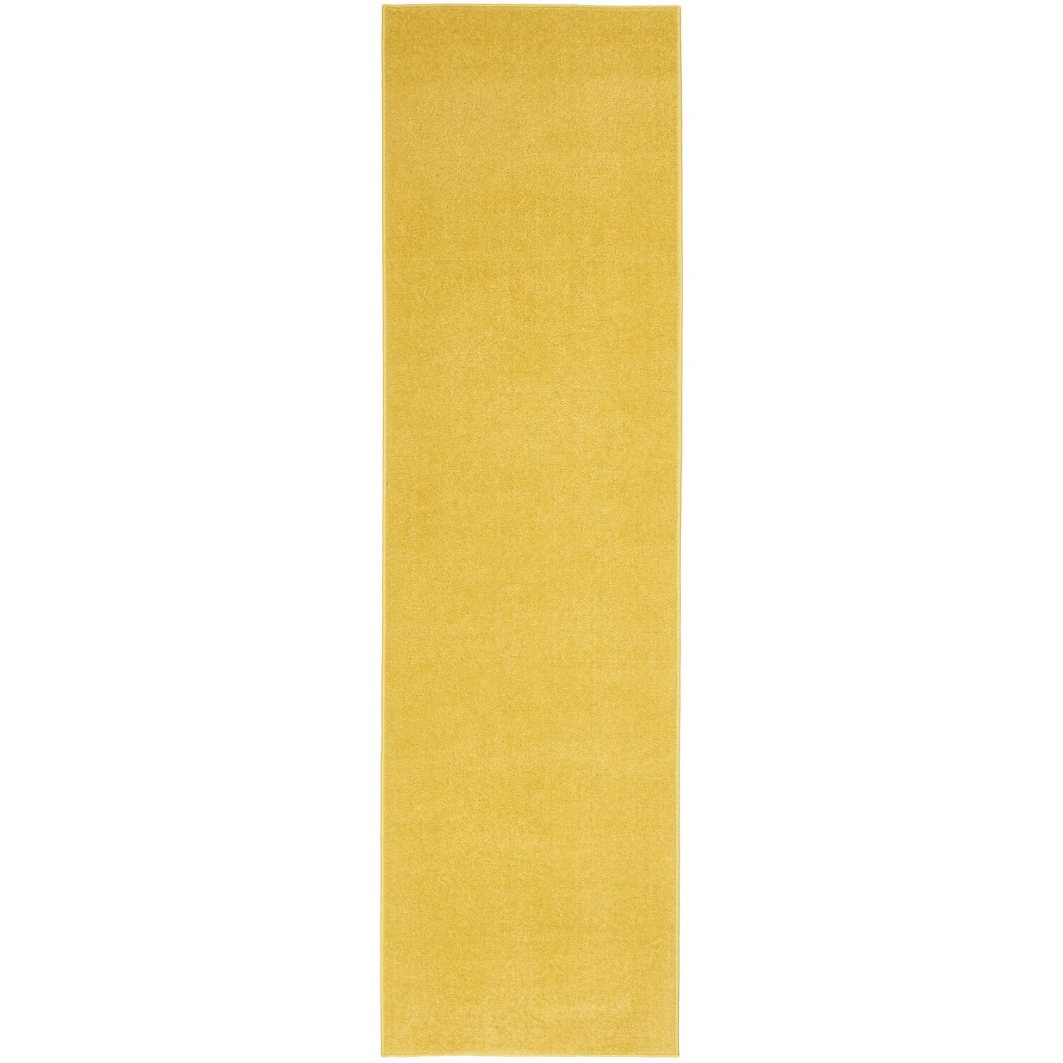 Nourison Essentials Indoor/Outdoor Yellow 2 x 6 Area Rug, Easy Cleaning, Non Shedding, Bed Room, Living Room, Dining Room, Bac