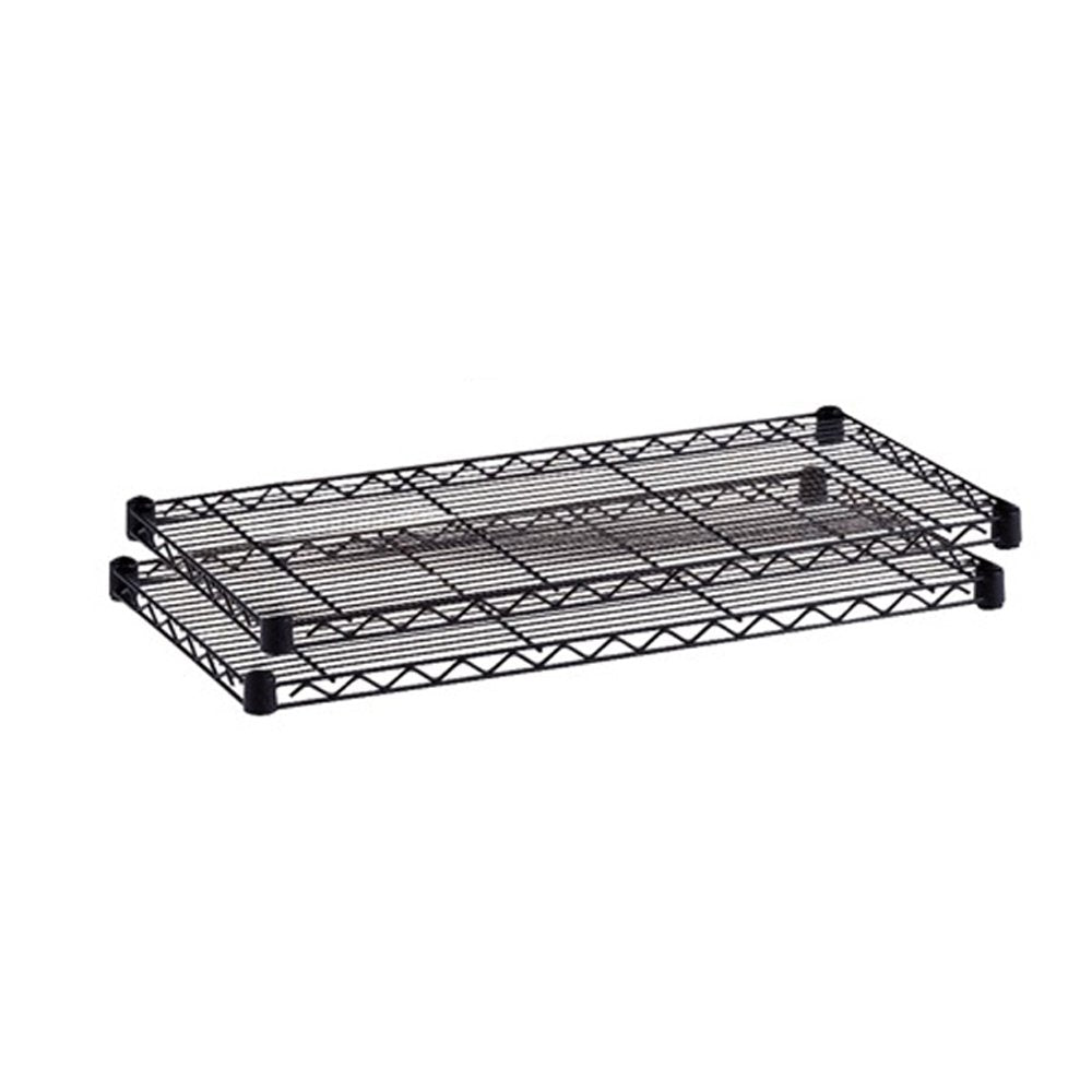 Safco Products 5296BL Industrial Wire Shelving Extra Shelf Pack 48 W x 24 D (Starter and Add-On Units Sold Separately), (Qty. 2)