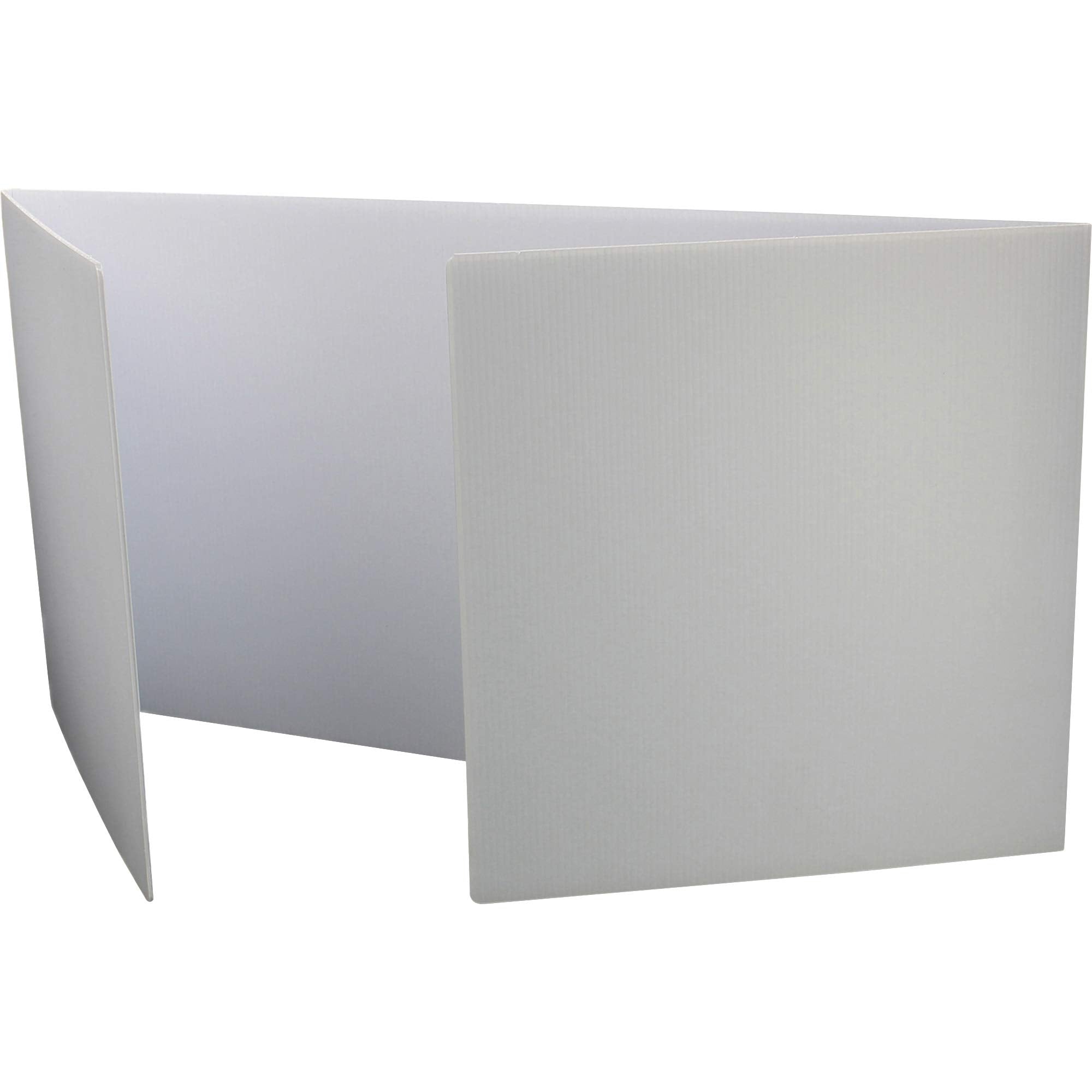 Flipside Products Tri-fold StudyCarrel Study Carrel, 12 x 48, White