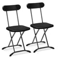 GYMAX Folding Chair, 400lbs Plastic Chairs Set with Steel Frame & Ergonomic Curved Back, Indoor & Outdoor Commercial Event Seat 