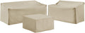 Crosley Furniture Patio Furniture Covers, Waterproof 3-Piece Cover Set for Outdoor Sectional Sofa Sets, Tan