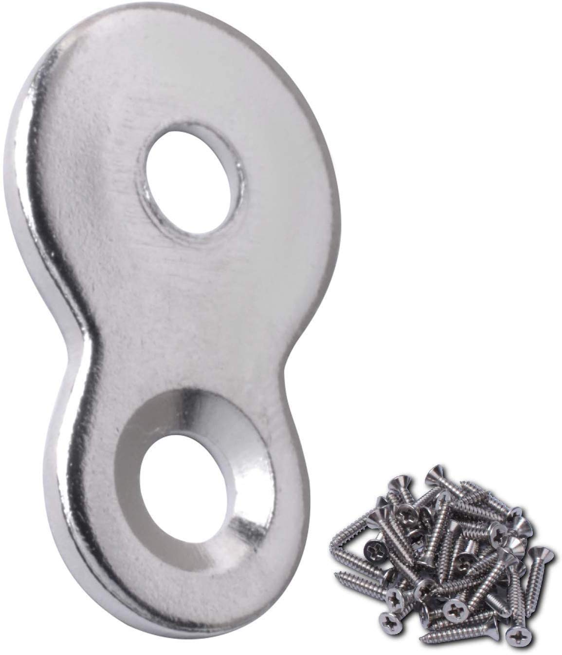 (Pack of 40) Figure 8 Table Top Fasteners with Screws, Heavy Duty 12 Gauge Steel, Table Top Connector, Desk Top Fasteners Clip