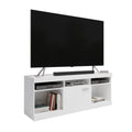 White TV Stand for 65 Inch TV, Entertainment Center with Storage for Living Room or Bedroom with Cabinet and Storage, Television