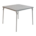 Flash Furniture Madelyn 33.5 Square Folding Multipurpose Card Table with Padded Vinyl Top, Portable Folding Game Table for 4 Pla