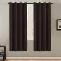 H.VERSAILTEX Thermal Insulated Blackout Curtains - Antique Copper Grommet Top Window Drapes - Chocolate Brown - 52 W x 72 L - (S