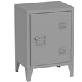 MIOCASA Nightstand Modern End Side Table Steel Bedside Storage Cabinet with Shelf Easy Assembly for Living Room Bedroom (Gray)