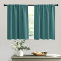 RYB HOME Kitchen Curtains Blackout - Half Window Curtains Thermal Insulated Blackout Privacy Curtains Drapes for Living Room Caf