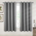 CUCRAF Light Grey Blackout Curtains 63 inch Length 2 Panels Set, Room Darkening Curtains & Drapes for Living Room Bedroom, Therm