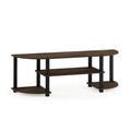 Furinno Turn-S-Tube Wide TV Entertainment Center, Columbia Walnut/Black