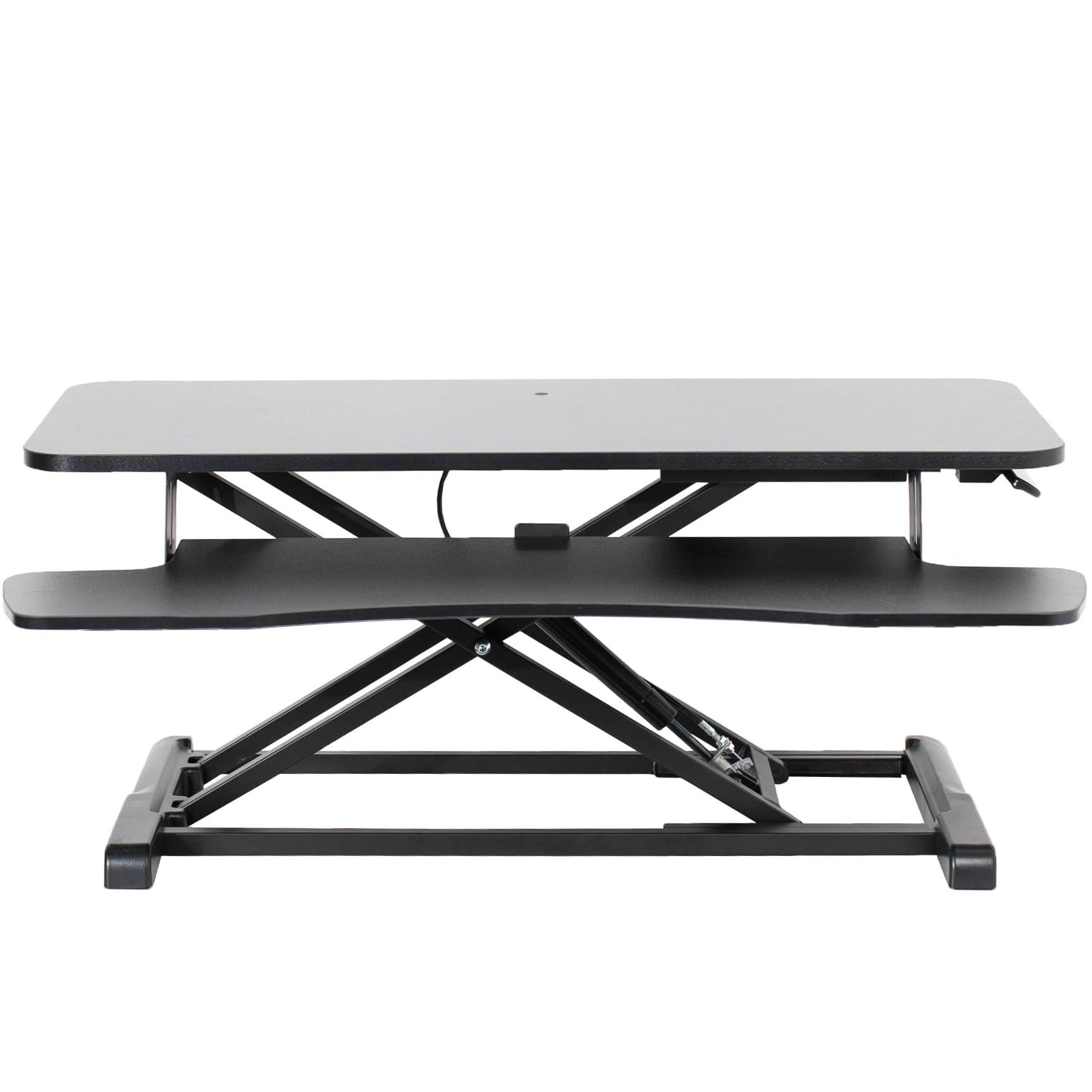 VIVO 36 inch Desk Converter, K Series, Height Adjustable Sit to Stand Riser, Dual Monitor and Laptop Workstation with Wide Keybo