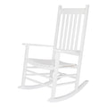 Shine Company 4332WT Vermont Porch Rocker  High Back Rocking Chair - White