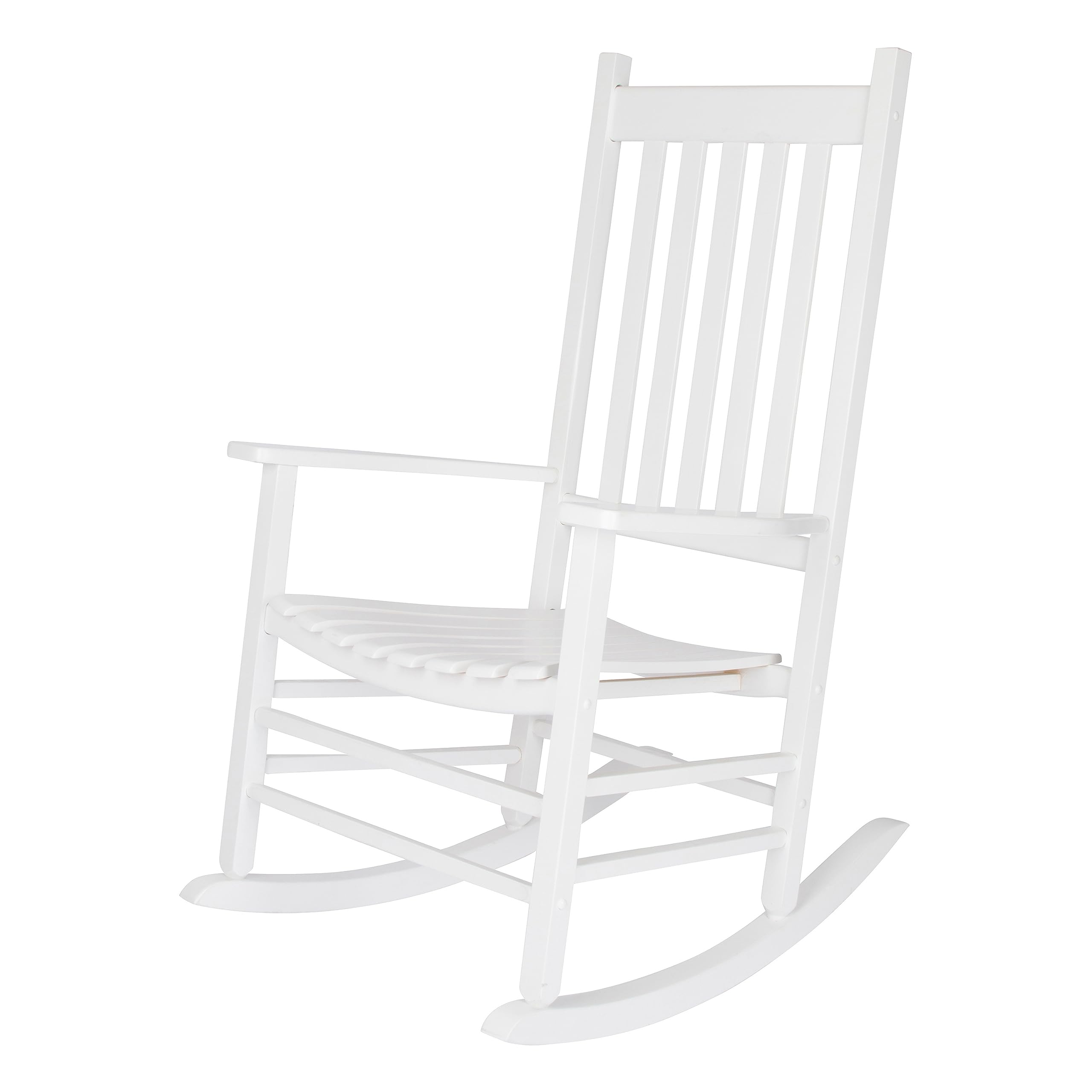 Shine Company 4332WT Vermont Porch Rocker  High Back Rocking Chair - White