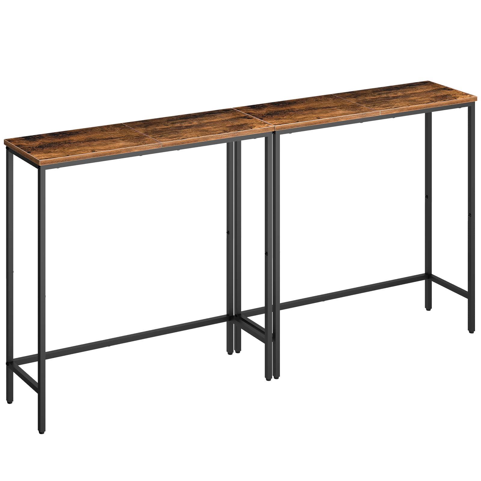 HOOBRO 2 Pack Narrow Console Table, 29.5 Small Entryway Table, Thin Sofa Table, Side Table, Display Table, for Hallway, Bedroom,