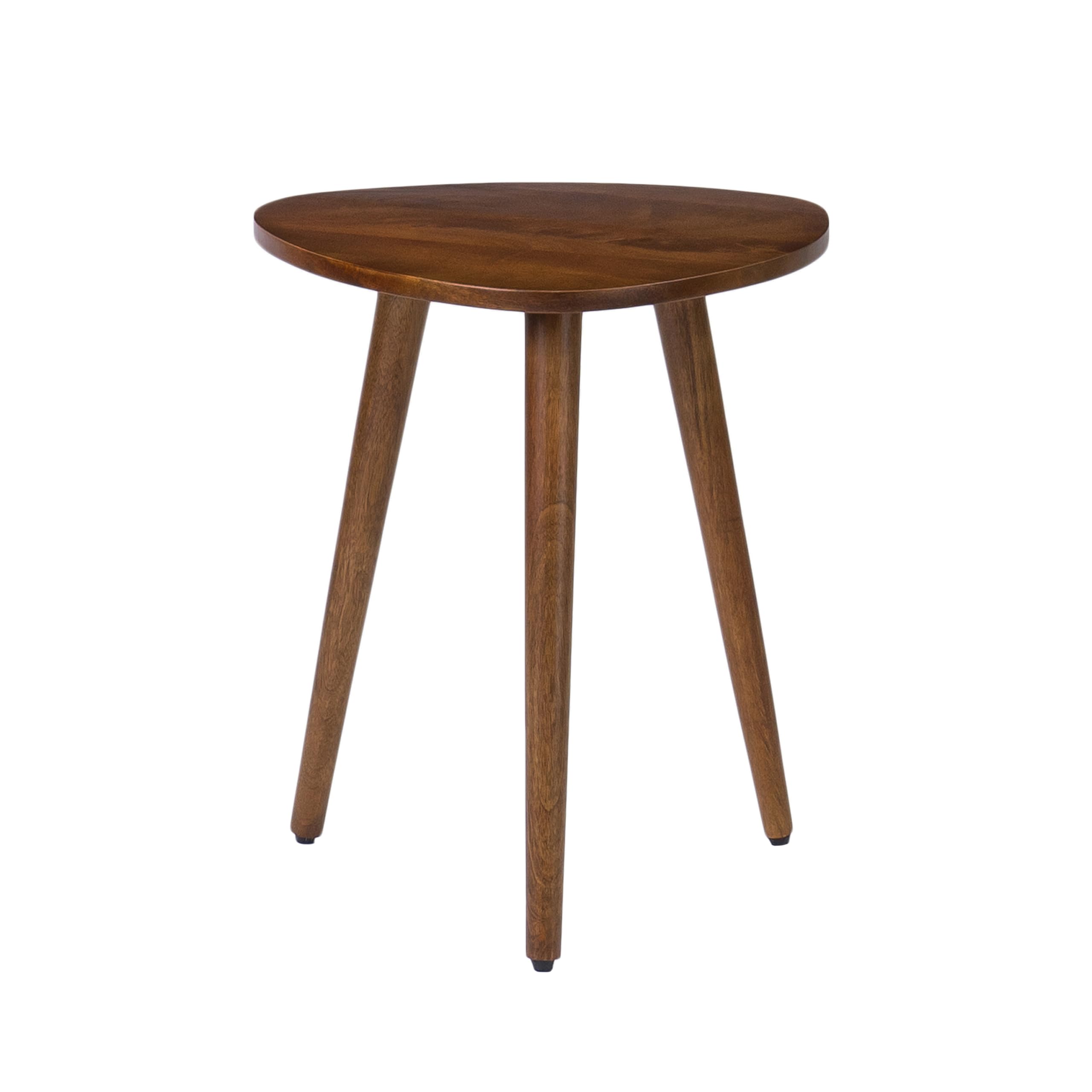 MH London Tri Pin Side Table I Handmade Natural Mango Wood, Naturally Moisture Resistant, Maintenance Free I 16 x 16 x 18 I Tora
