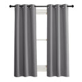 NICETOWN Blackout Curtain Blind for Bedroom, Single Panel, W34 x L63 inches, Grey/Gray, Thermal Insulated Grommet Blackout Room 