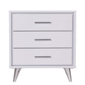 SEI Furniture Oren Bedside Table w/Drawers Nightstand, White (AMZ2486FH)
