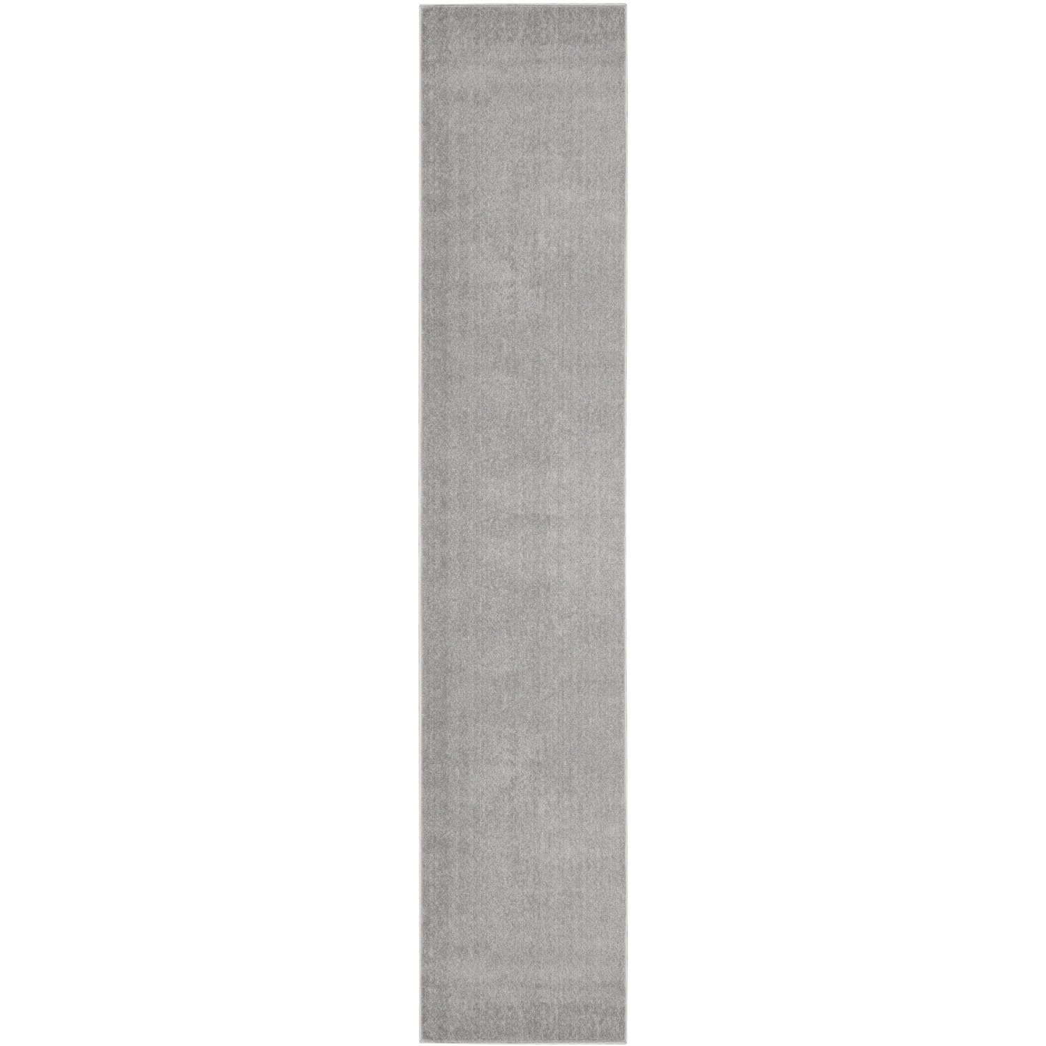 Nourison Essentials Indoor/Outdoor Silver Grey 22 x 20 Area Rug, Easy Cleaning, Non Shedding, Bed Room, Living Room, Dining Roo