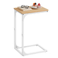 VASAGLE C-Shaped End Table, Small Side Table for Couch, Sofa Table with Metal Frame for Living Room, Bedroom, Bedside, Almond Ye
