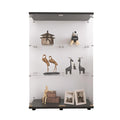 LFT HUIMEI2Y Glass Display Cabinet 3-Shelf with Double Door, Curio Cabinets Fast Installation in 30 Mins, 5mm Tempered Glass Flo