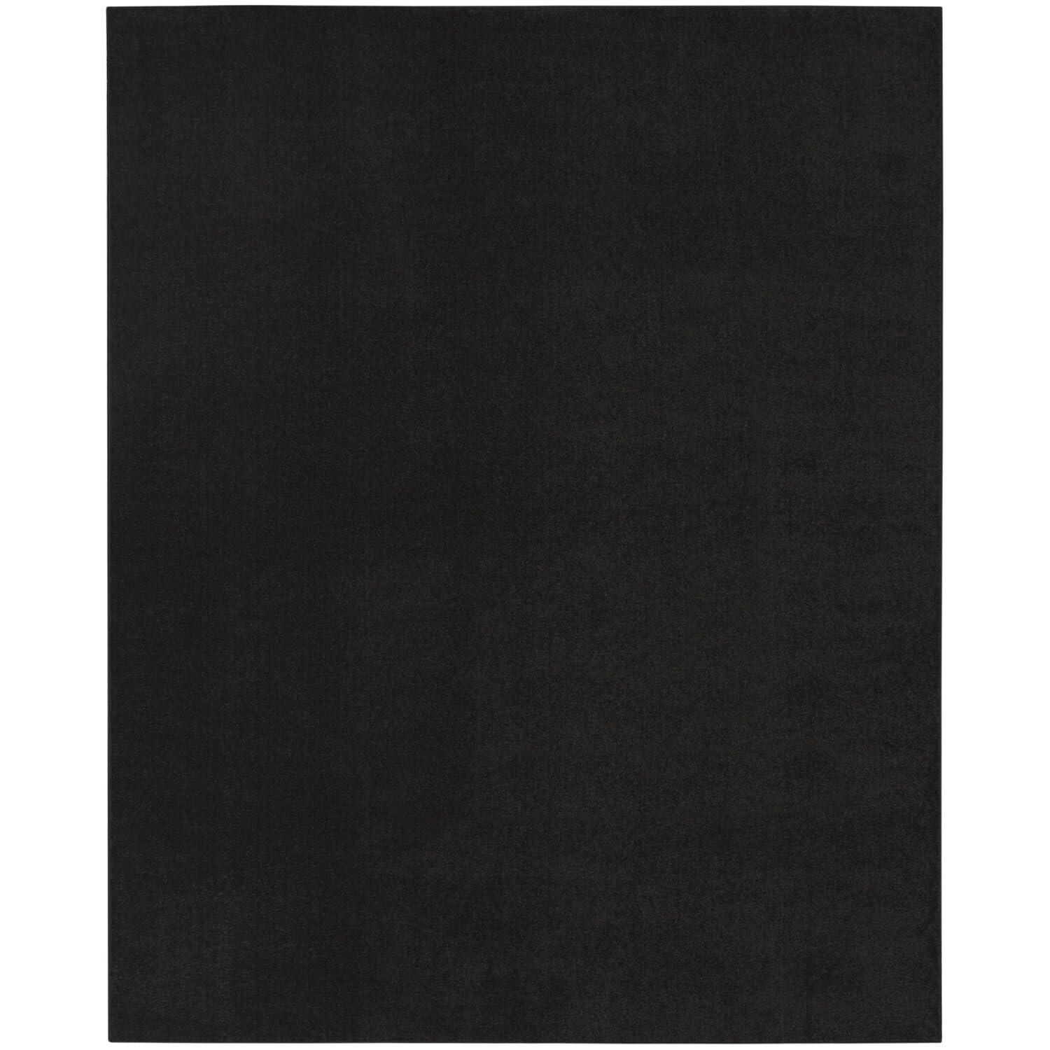 Nourison Essentials Indoor/Outdoor Black 9 x 12 Area Rug, Easy Cleaning, Non Shedding, Bed Room, Living Room, Dining Room, Bac