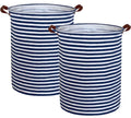 ESSME 2pack Kids Laundry Hamper,Boys laundry basket,Collapsible Bule storage basket with Waterproof PE Coating,Canvas Fabric Nur