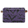 XUWU Storage Basket Bin Halloween with Bat Organizer Basket Collapsible Shelf Basket Cube with handle for Nursery Bedroom Bathro