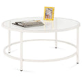 Best Choice Products 36in Modern Round Tempered Glass Accent Side Coffee Table for Living Room, Dining Room, Tea, Home D  cor w/