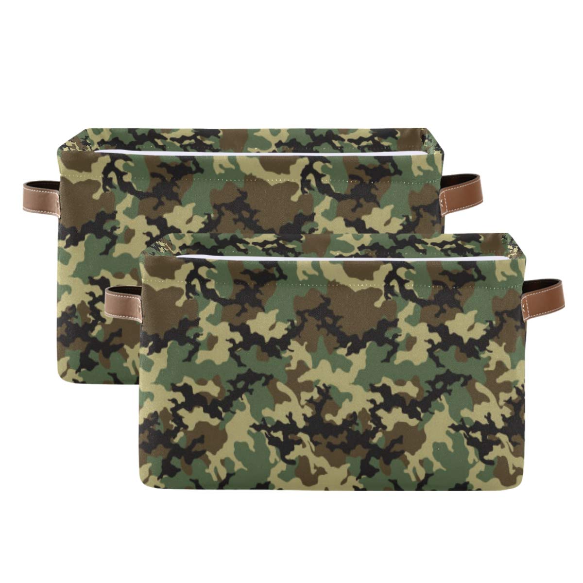 Storage Basket Cube Miltary Camo Camouflage Large Collapsible Toys Storage Box Bin Laundry Organizer for Closet Shelf Nursery Ki