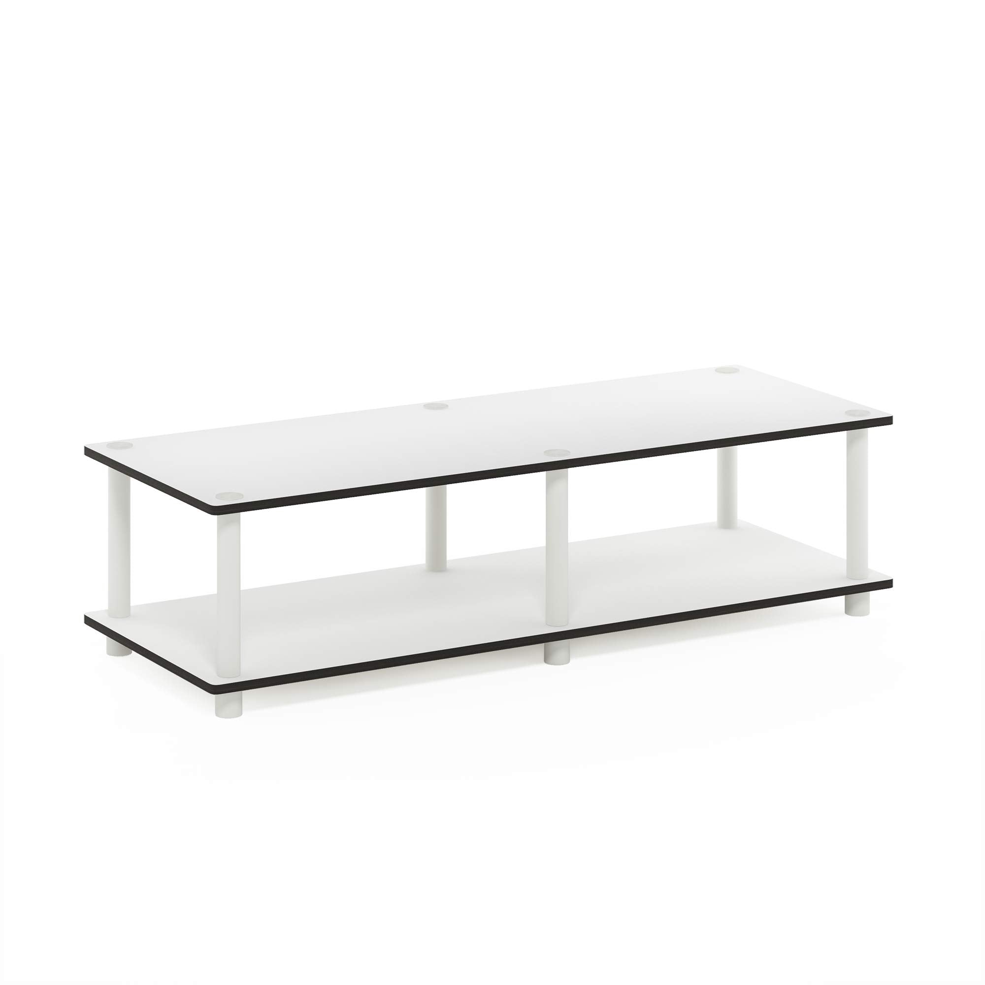 Furinno Just TV Stand, Product Dimension: 41.3(W) x15.6(D) x10.9(H) inches, Plain White
