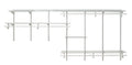 ClosetMaid ShelfTrack Wire Closet Organizer System Adjustable from 7 to 10 Ft, with Shelves, Clothes Rods, Hardware, Durable Ste