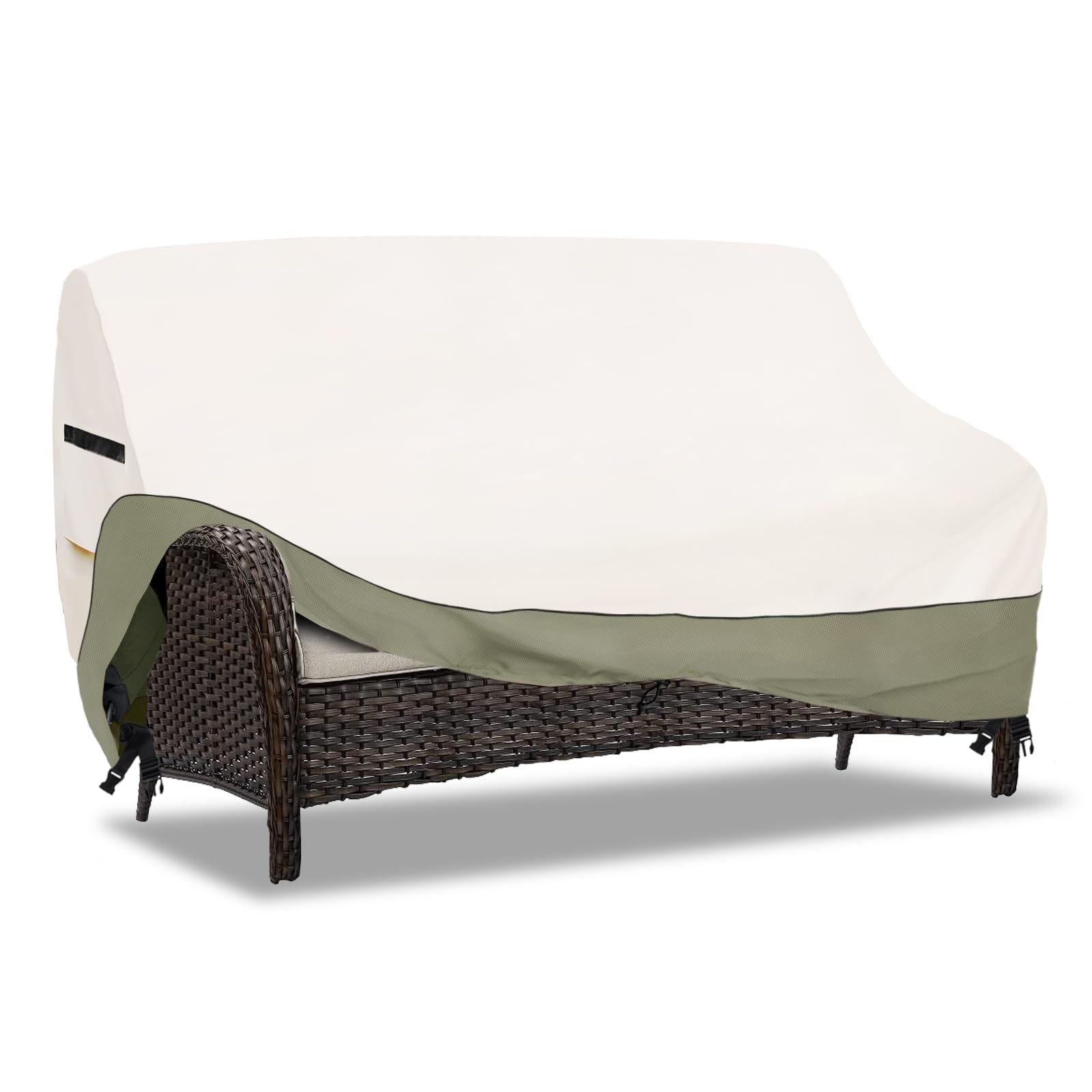 Owlcover 3-Seater Patio Sofa Cover,76 W x 32.5 D x 33 H Inches Outdoor Couch Cover,600D Heavy Duty Waterproof Outdoor Sofa Cover