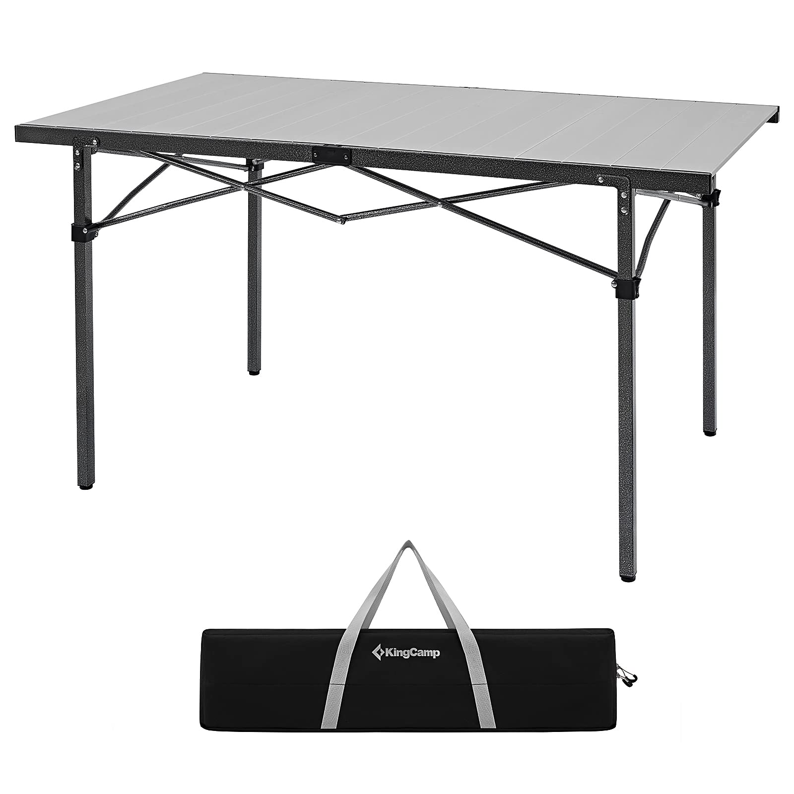 KingCamp Camping Table Folding Portable Table Aluminum Roll Up Lightweight Foldable Large Camp Table for Indoor Outdoor Picnic B