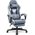 N-GEN GAMING Video Gaming Chair with Footrest Lumbar Support for Home Office High Back Recliner Height Adjustable Ergonomic Comf