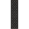 Nourison Easy Care Indoor/Outdoor Charcoal Black 2 x 6 Area Rug, Easy Cleaning, Non Shedding, Bed Room, Living Room, Dining Ro