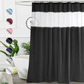 UFRIDAY Shower Curtain Grey and White 72 x 72 Inch, Fabric Shower Curtain with Window.Shower Curtain for Bathroom and Bathtubs,M