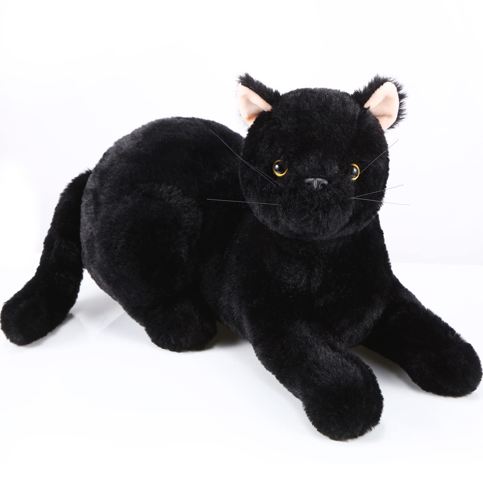 Sosation 16 Inch Cat Stuffed Animal Plush, Realistic Cat Toy Soft Plush Pillow, Cute Toy Gifts for Kids, Birthday Christmas Deco
