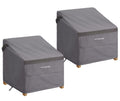 PATIOASIS Waterproof Grey Large Outdoor Rocking Chair Cover 2 Pack 40W x 40D x 36H Hampton Bay Oversized Wicker Patio Furn