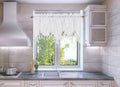 Solid Faux Silk Swag Waterfall Cascade Ascot Window Curtain Valance w/Tassels Trim 55  x18  Wave (1, White)