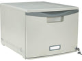 Storex Plastic One-Drawer File Cabinet - Locking Document Organizer for Home and Office, Gray, 1-Pack (61251B01C)