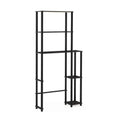 Furinno Turn-N-Tube Over The Toilet Storage, 5 Shelves Bathroom Organizer Space Saver Rack, Espresso/Black