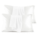 Bedsure Satin Pillowcase for Hair and Skin Queen - Pure White Silky Pillowcase - Set of 4 with Envelope Closure, Similar to Silk