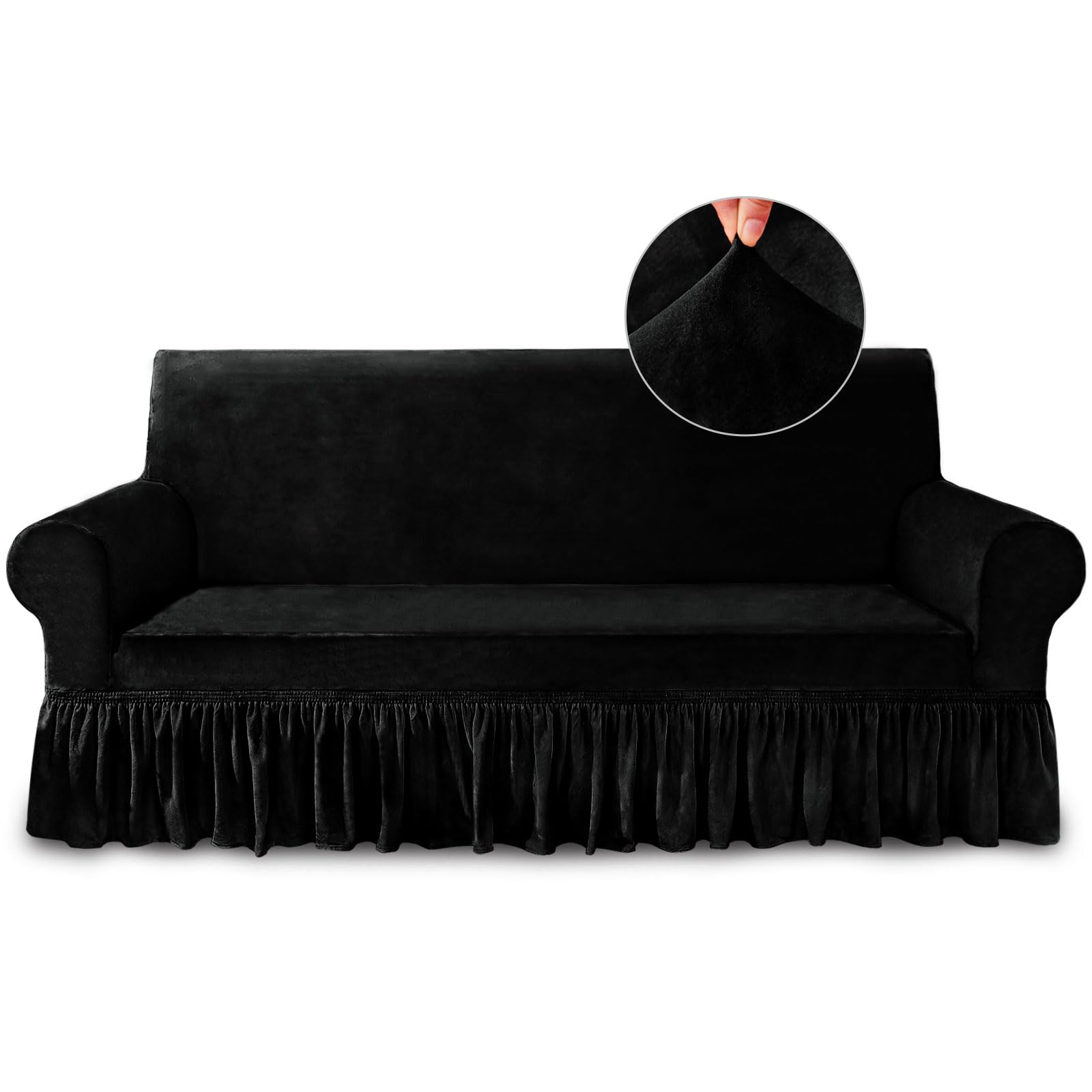 NICEEC Sofa Cover Super Soft 1-Piece Dark Teal Sofa Slipcover for sofas Stretch Universal Spandex Couch Covers for Living Room E