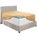 Hearth & Harbor Camel Gold Fitted Sheet Queen Size, Extra Deep Pocket Queen Fitted Sheet Only, 1800 Microfiber Fitted Bed Sheet,