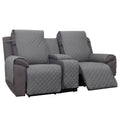 PureFit Water Resistant Reversible Loveseat Recliner Couch Cover with Console - Non Slip Split Washable Sofa Cover for 2 Seat Re