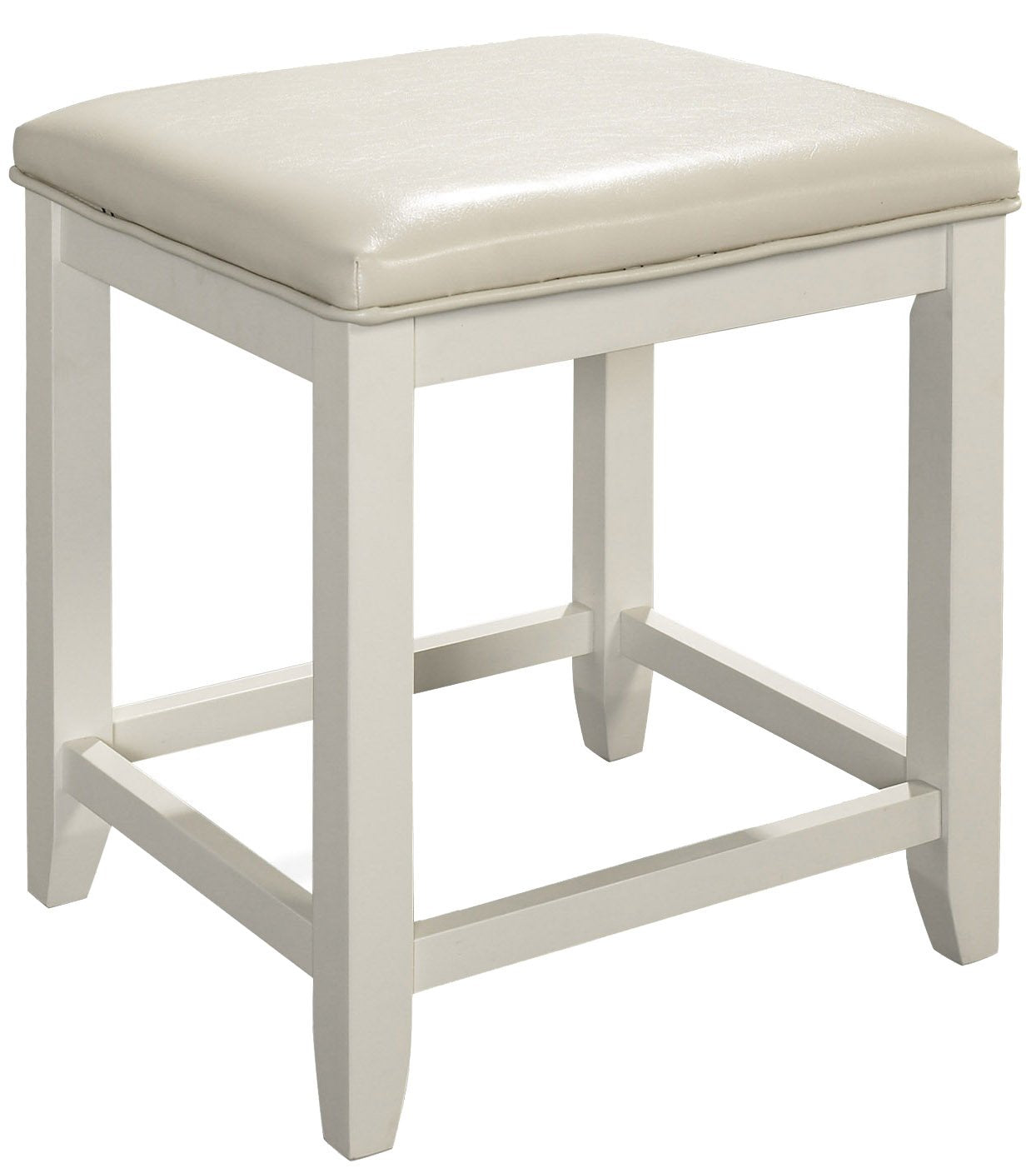 Crosley Furniture Vista Makeup Vanity Chair with Upholstered Seat, White