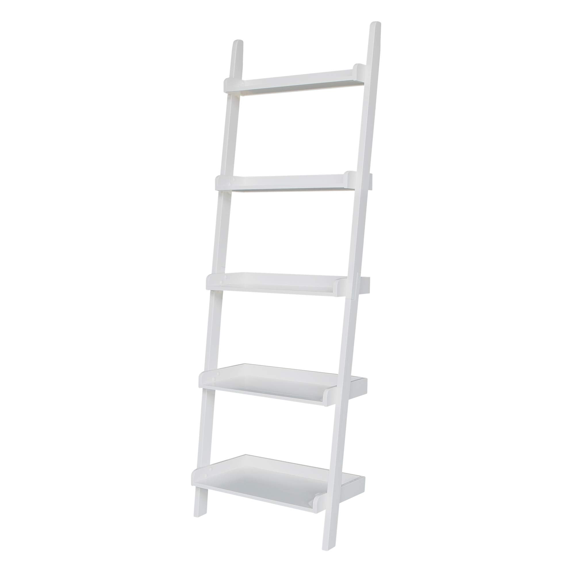 International Concepts 5 Tier Leaning Shelf, White