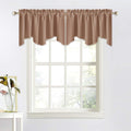 NICETOWN Blackout Valances Short Curtains - W52 inches by 18 inches Half Window Topper Valance Tier Panel Drapes with Rod Pocket