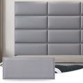 Art3d Peel and Stick Headboard for Full and Queen in Grey, Pack of 9 Panels Sized 9.84 x 23.62, 3D Soundproof Wall Panels, Uphol