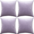 Artaimee Lilac Throw Pillow Covers 18x18 Pack of 4 Velvet Sofa Bed Couch Cushion Case 45x45
